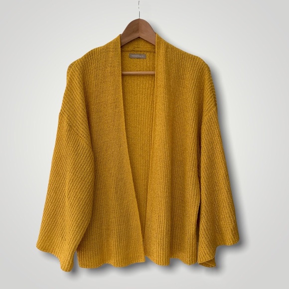 Anthropologie Sweaters - Anthropologie Open Yellow Cardigan